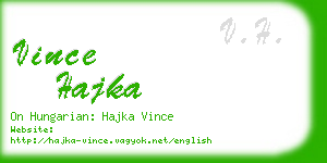 vince hajka business card
